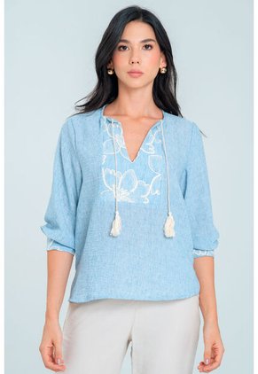 Blusa Monaco Azul Ragged Pf11113041