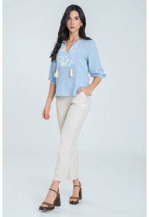 Blusa Monaco Azul Ragged Pf11113041