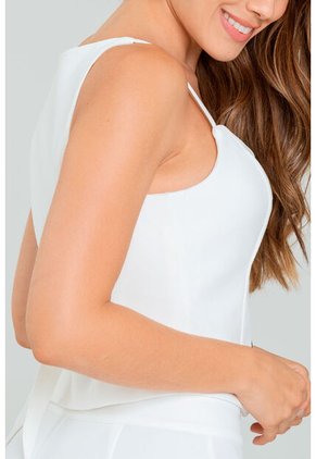 Blusa Tipo Chaleco Blanco Ragged Pf11113033