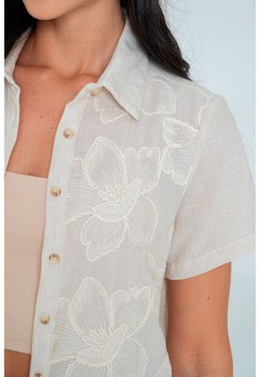 Camisa Mykonos Beige Ragged Pf11113042