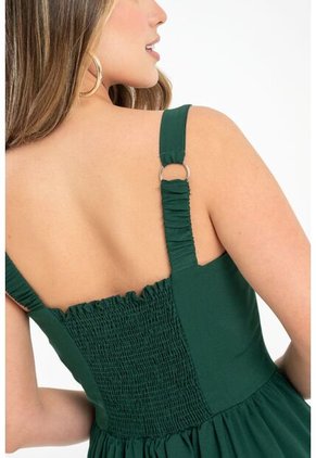 Vestido Corto Resort Verde Ragged Pf31511469