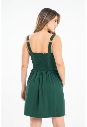 Vestido Corto Resort Verde Ragged Pf31511469