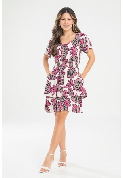 Vestido Lola Beige Ragged Pf31511477