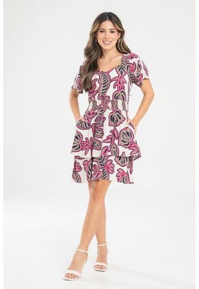 Vestido Lola Beige Ragged Pf31511477