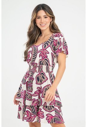 Vestido Lola Beige Ragged Pf31511477