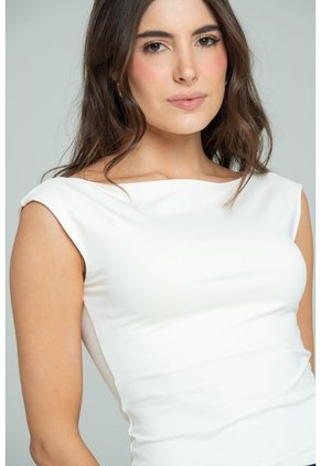 Top Camelia Blanco Ragged Pf13120863
