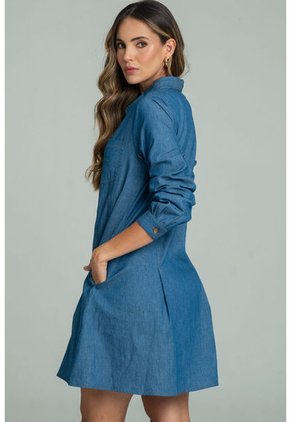 Vestido Austin Azul Ragged Pf21510022