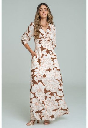 Vestido Malaga Café Ragged Pf11511473