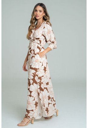 Vestido Malaga Café Ragged Pf11511473