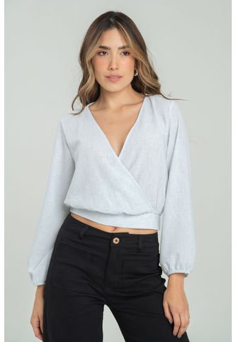 Blusa Vince Azul Ragged Pf11112993 Ragged