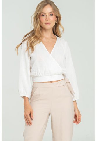 Blusa Vince Blanco Ragged Pf11112993 Ragged