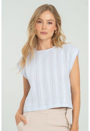 Blusa Terra Azul Ragged Pf11112986