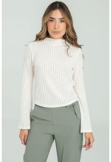 Blusa Clarissa Blanco Ragged Pf11112984