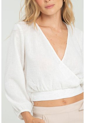 Blusa Vince Blanco Ragged Pf11112993