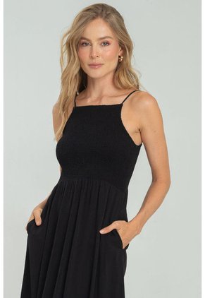 Vestido Wrenlye Negro Ragged Pf11511383