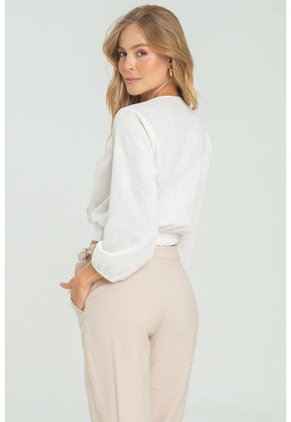 Blusa Vince Blanco Ragged Pf11112993