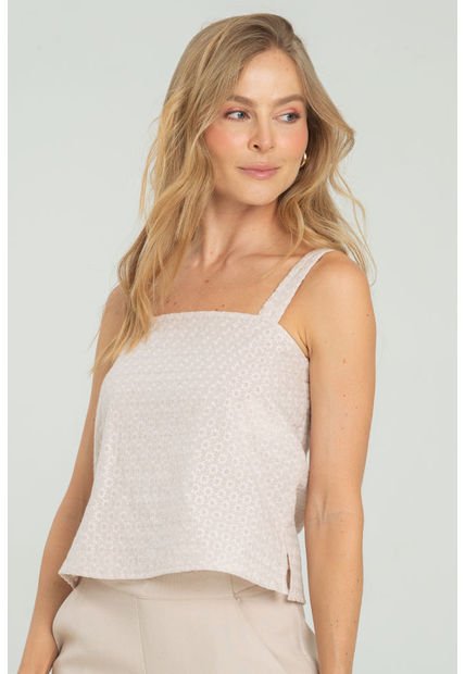 Blusa Mista Beige Ragged Pf11112980