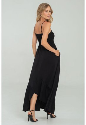 Vestido Wrenlye Negro Ragged Pf11511383