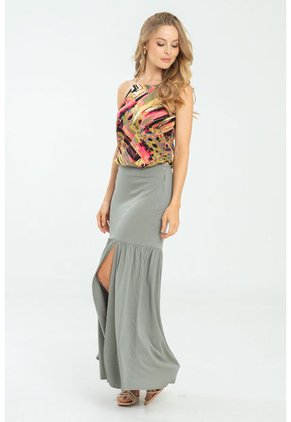 Falda Macarena Verde Ragged Pf11320502