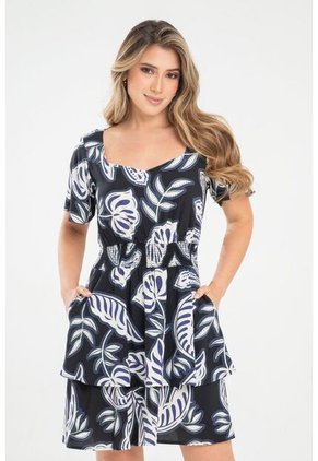 Vestido Lola Negro Ragged Pf31511477