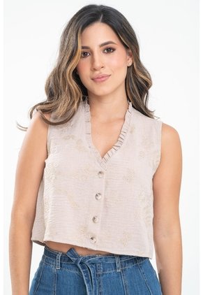 Blusa Marroqui Beige Ragged Pf31113582