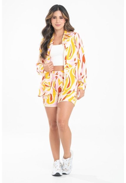 Camisa Europa Amarillo Ragged Pf31113570