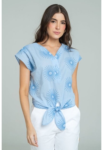 Blusa Sunny Azul Ragged Pf11113200