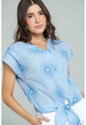 Blusa Sunny Azul Ragged Pf11113200