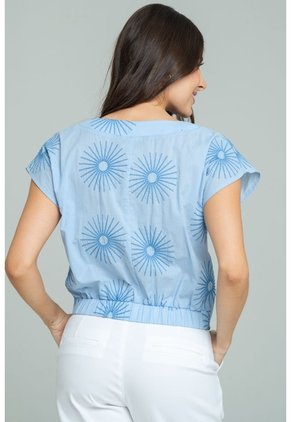 Blusa Sunny Azul Ragged Pf11113200