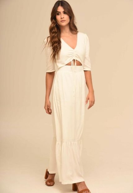 Vestido Santorini Blanco Ragged Pf11511128