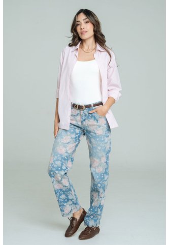 Jeans Mom Mojito Azul Ragged Pf21350094 Ragged