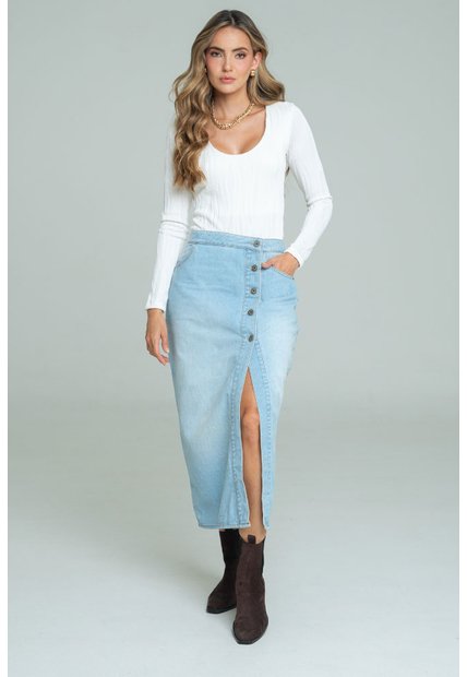 Falda Baltimore Azul Ragged Pf21320023