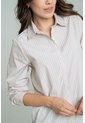Camisa Oversize Rayas Beige Ragged Pf11112865 de Ragged