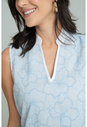 Blusa Jeral Azul Ragged Pf11113209