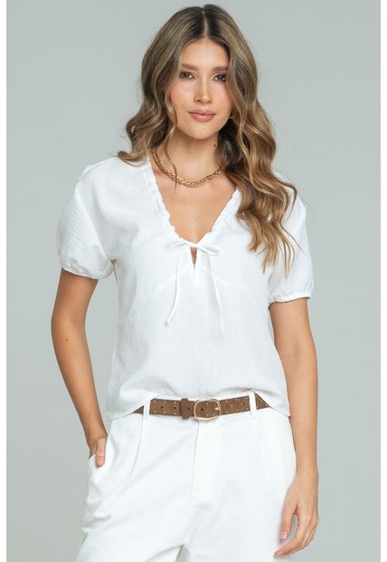Blusa Sicilia Blanco Ragged Pf11113162