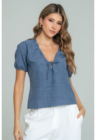 Blusa Sicilia Azul Ragged Pf11113162 Ragged