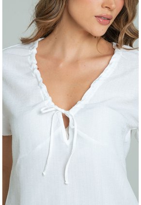 Blusa Sicilia Blanco Ragged Pf11113162