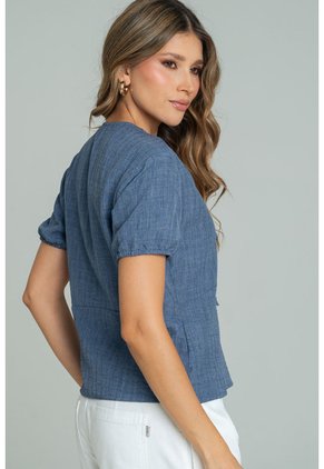 Blusa Sicilia Azul Ragged Pf11113162