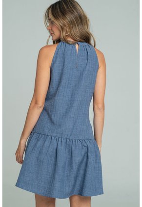 Vestido Samara Azul Ragged Pf11511463