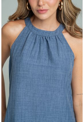 Vestido Samara Azul Ragged Pf11511463