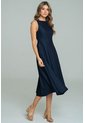 Vestido Midi Azul Ragged Pf21510021 de Ragged