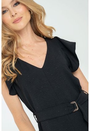 Enterizo Largo Shine Negro Ragged Pf12530046