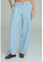 Jeans Barrel Rayas Azul Ragged Pf21350102 de Ragged