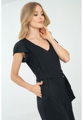 Enterizo Largo Shine Negro Ragged Pf12530046