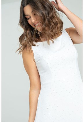 Vestido Glowy Blanco Ragged Pf11511347