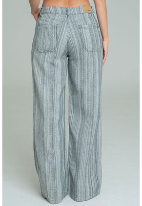 Jeans Jacquard Rayas Azul Ragged Pf21350097