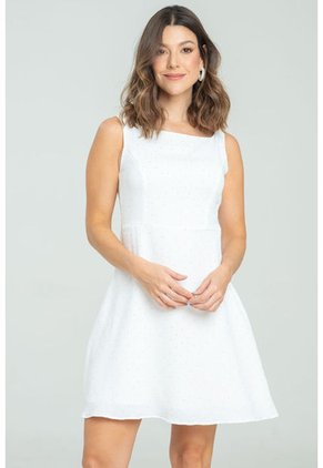 Vestido Glowy Blanco Ragged Pf11511347