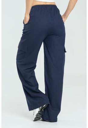 Pantalon Cargo Lino Azul Ragged Pf11310770