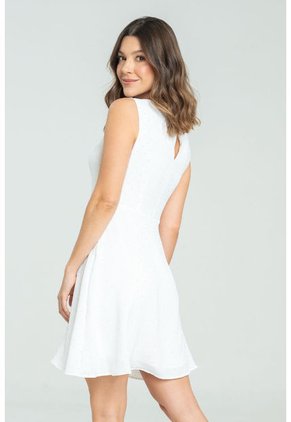 Vestido Glowy Blanco Ragged Pf11511347