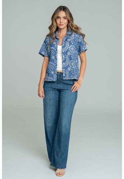 Camisa Ojalillo Azul Ragged Pf21110026